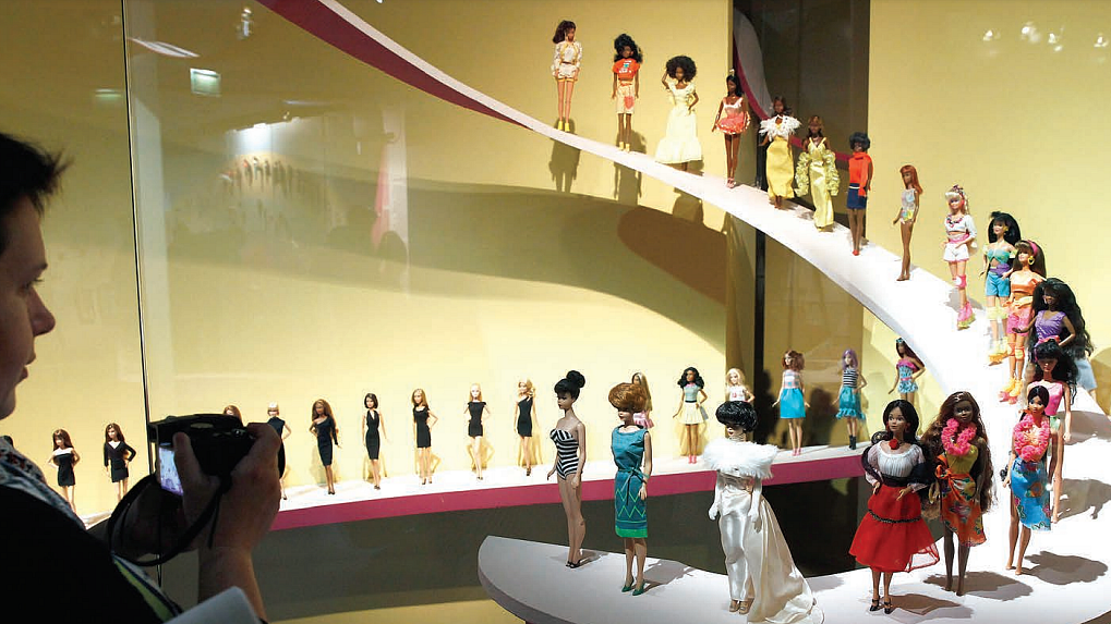 More than 700 Barbie dolls are displayed during the exhibition ‘Barbie, Life of an Icon’ at the Museum of Decorative Arts as part of the Paris Fashion Week, March 2016. (Photo: Getty Images)
