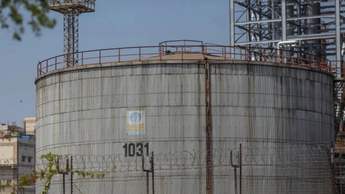 An oil refinery 