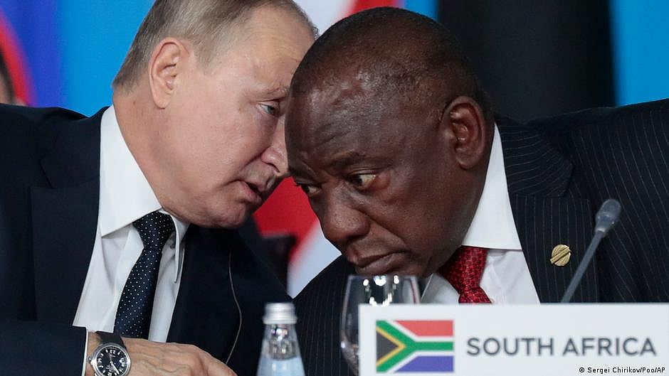 Russian President Vladimir Putin is due to meet South Africa President Cyril Ramaphosa and other African leaderS. (Photo Courtesy: DW)