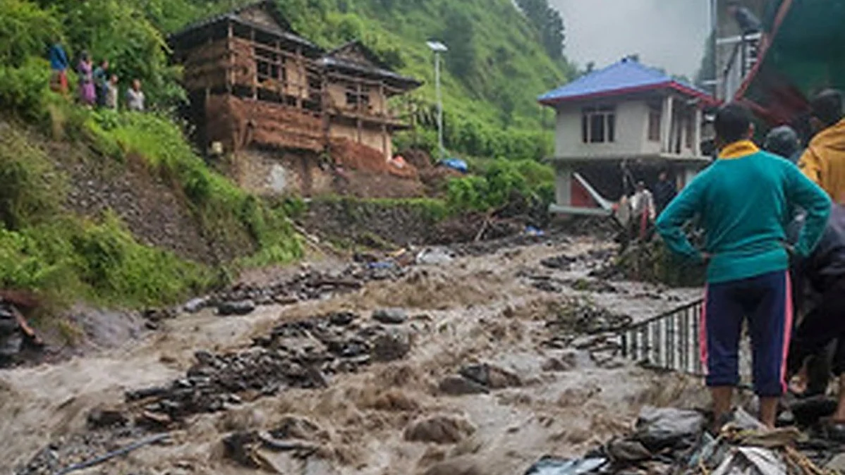 Representative image showing the aftermath of a cloudburst(Photo Courtesy: PTI)