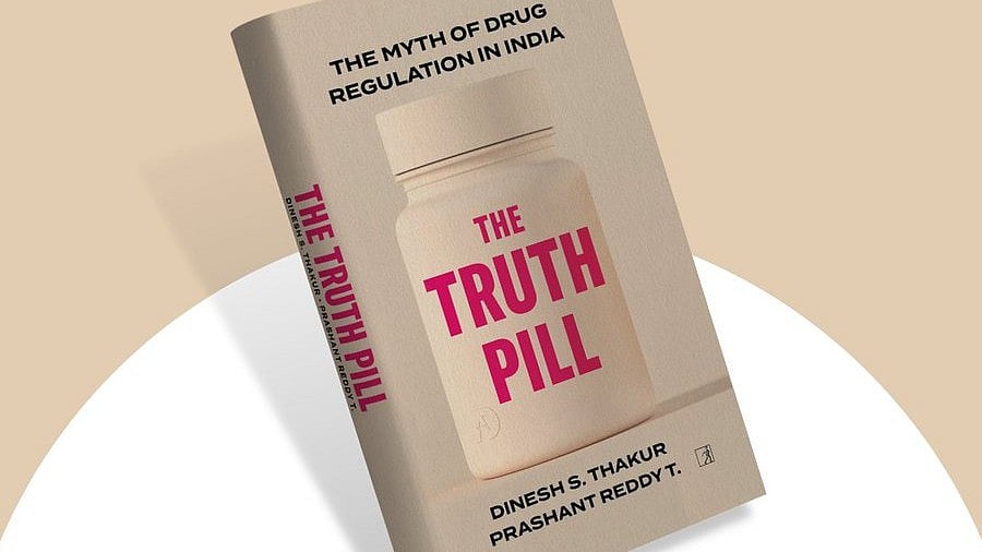 The book cover of 'The Truth Pill' (photo courtesy @d_s_thakur/Twitter)