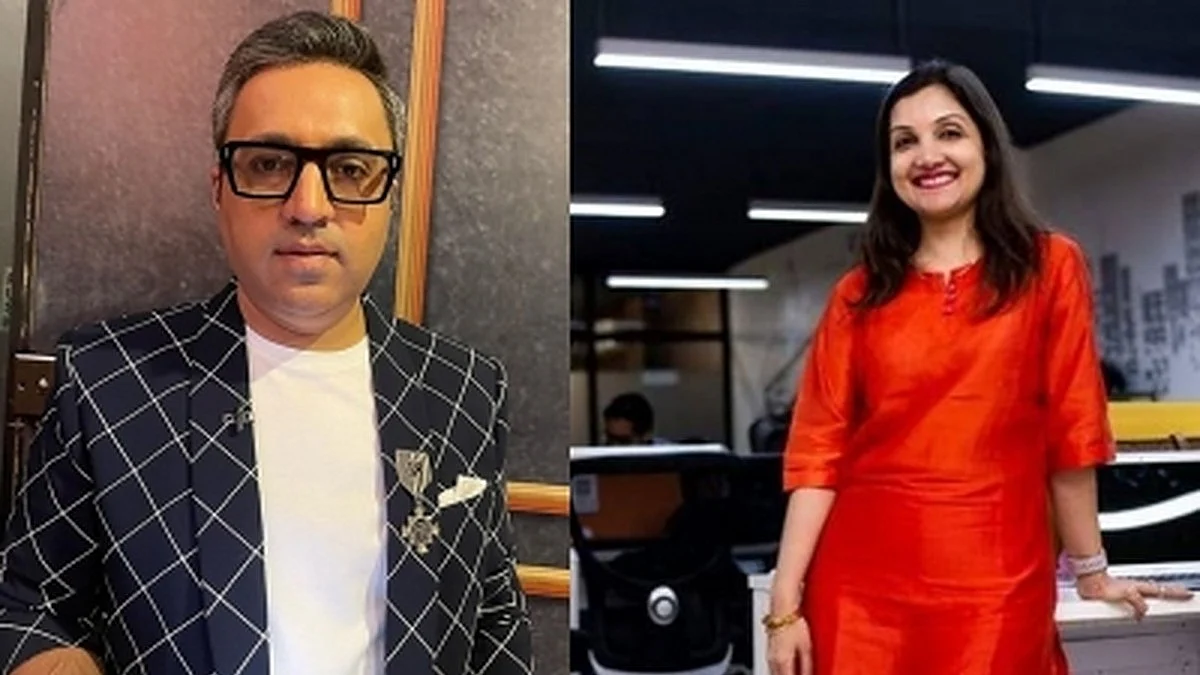 Ashneer Grover and his wife Madhuri Jain Grover (Photo: IANS)
