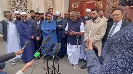 Hindu leaders condemn anti-Muslim violence in in Leicester, UK, 20 Sept 2022. (Image courtesy: @doamuslims/ Twitter)
