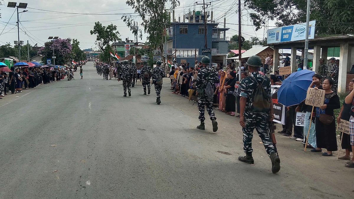 Security personnel at Churachandpur (photo: Getty Images)