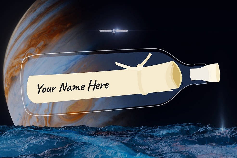 NASA invites public to send a 'Message in a Bottle' that will fly aboard Europa Clipper
