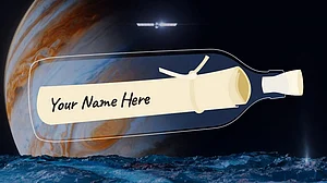 NASA's 'Message in a Bottle' campaign poster. (Photo courtesy: NASA)