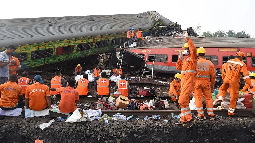 NDRF team at the site of the 3-way train accident in Odisha's Balasore (Photo: Getty Images)