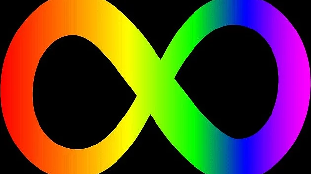 The rainbow infinity symbol represents autistic identity and autistic inclusion (Photo Courtesy: Twinkl)