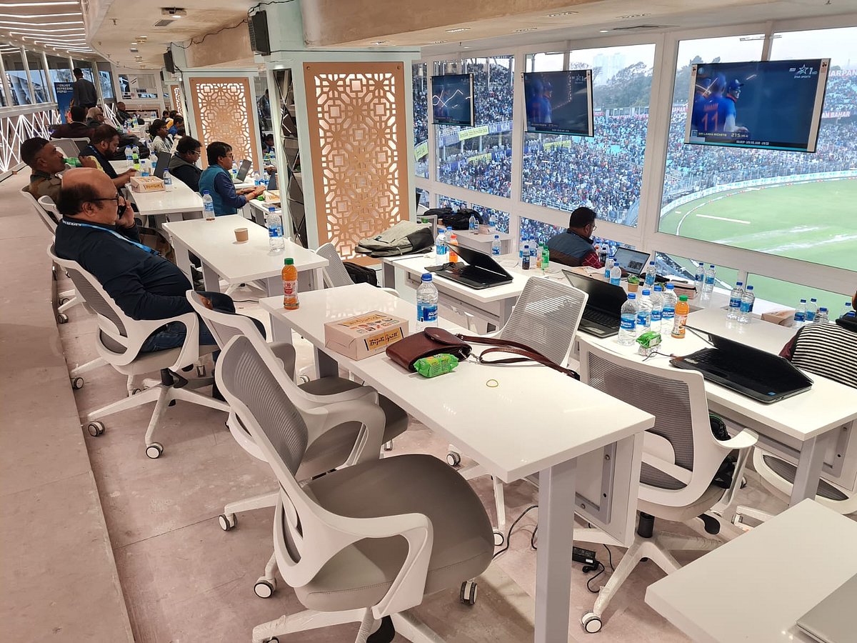 New-look: The hanging Press box at the Eden has already undergone a makeover (photo courtesy Gautam Bhattacharyya)