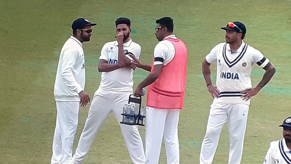 The Indian Cricket team players at WTC (photo courtesy @The_Karthik/Twitter)