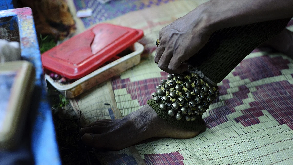 A Yakhagana performer wearing anklets (photo: Getty Images)