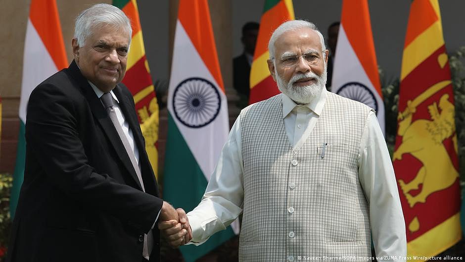 The Sri Lankan president is in India for a two-day official visit, his first since taking office last year (Photo: DW)