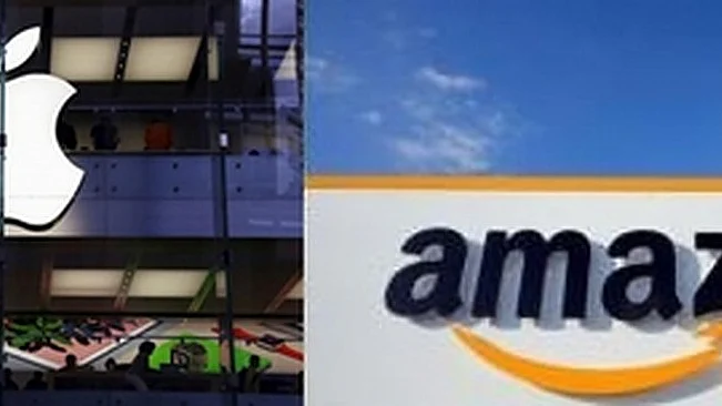 Representative images of Apple and Amazon (Photo: IANS)