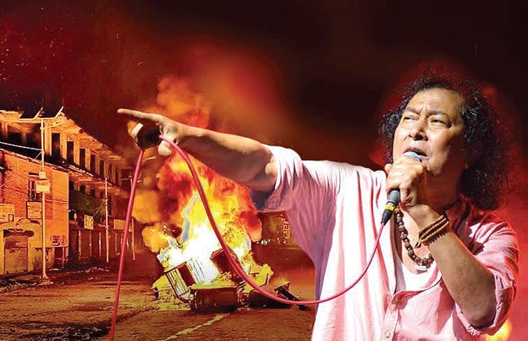 Meitei pop singer Tapta who called for an ethnic cleansing of Kukis in one of his songs