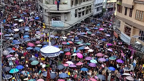 Protests in Mizoram of violence in Manipur (photo: Getty Images)