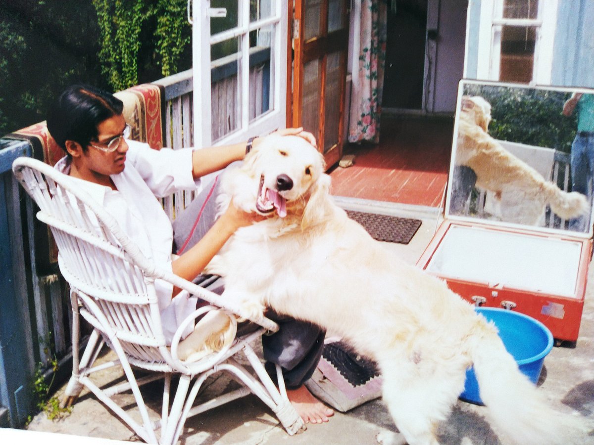 Brutus, with my son, Saurabh, at two years of age (photo by and courtesy Avay Shukla)