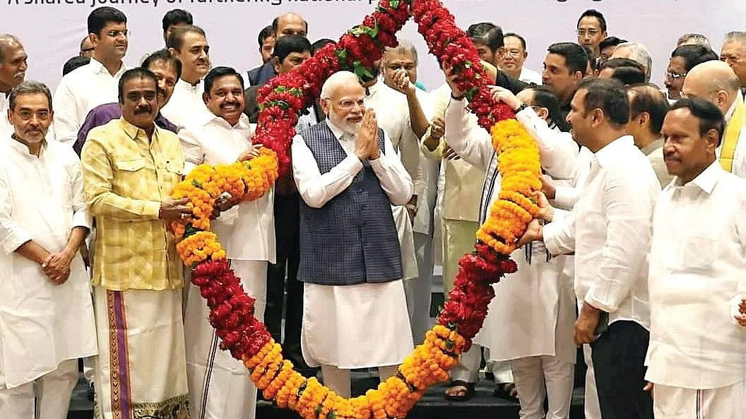 PM Modi at the NDA meet in New Delhi, 18 July 2023