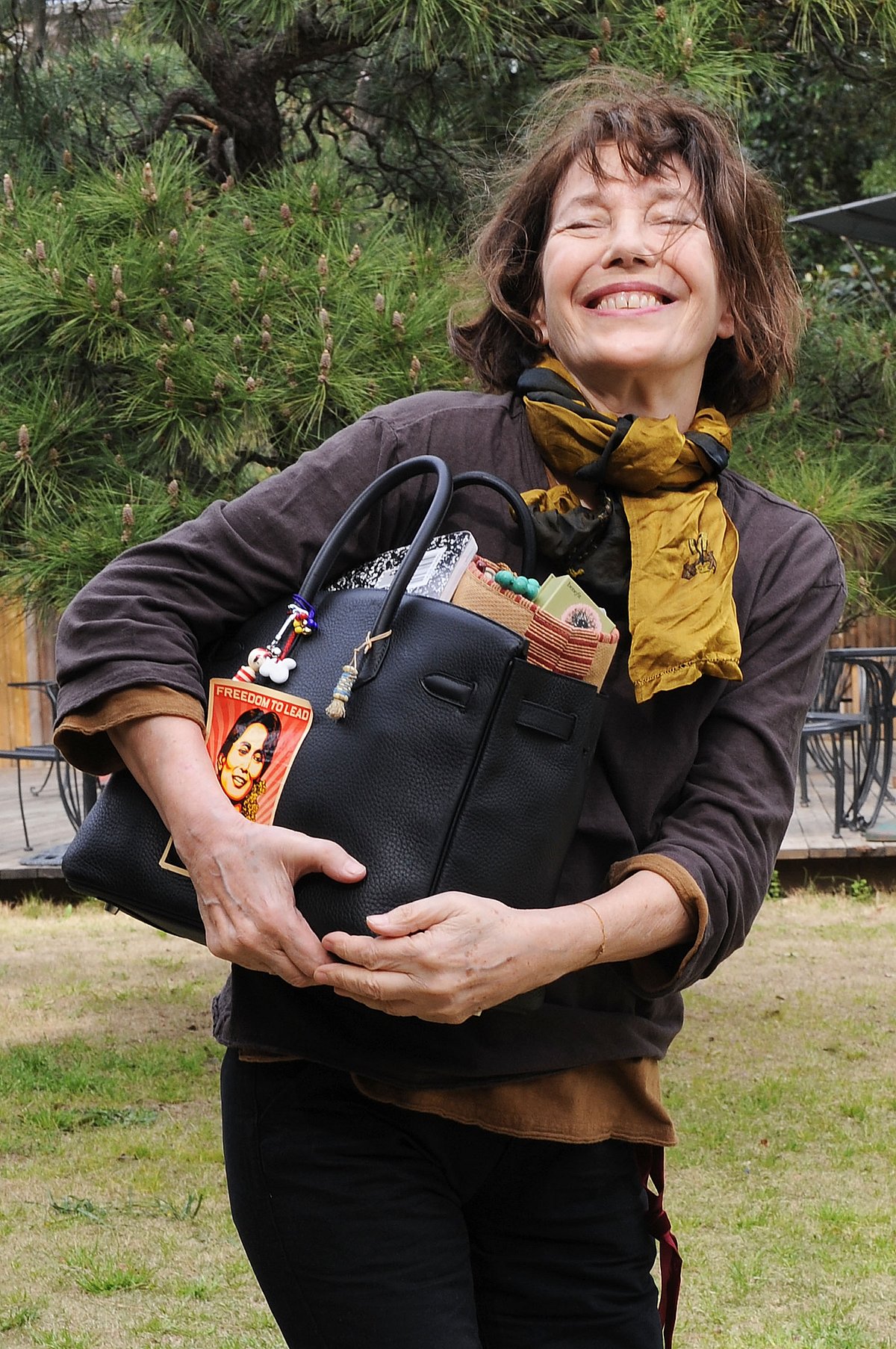 Jane Birkin with the Birkin bag (photo: Jun Sato/WireImage via Getty Images)
