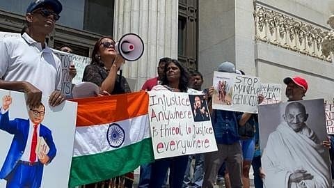 Indian-Americans hold protests against Manipur violence in 3 US states (photo: IANS)