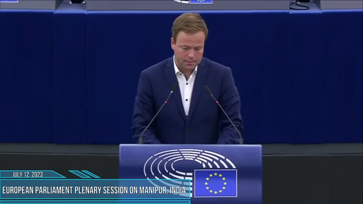 European Parliament Plenary Session on Manipur, India at Strasbourg, France on Thursday, July 13. (photo courtesy: @chikimteawgin19)