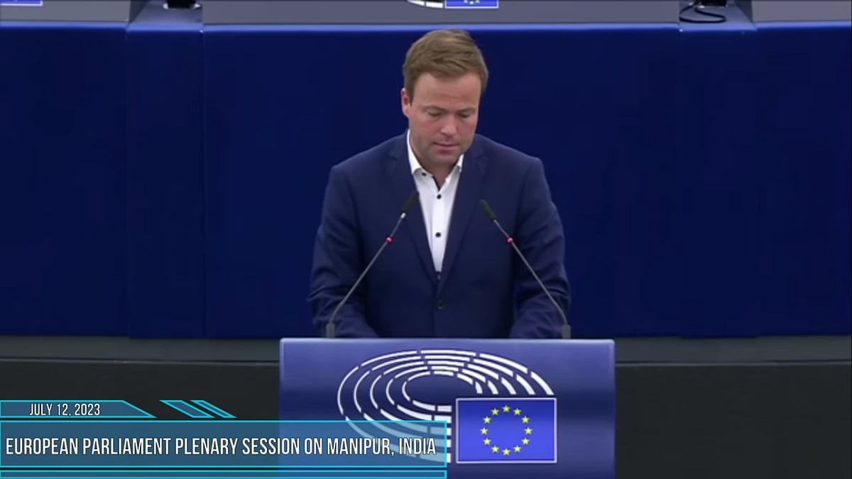 European Parliament Plenary Session on Manipur, India at Strasbourg, France on Thursday, July 13. (photo courtesy: @chikimteawgin19)