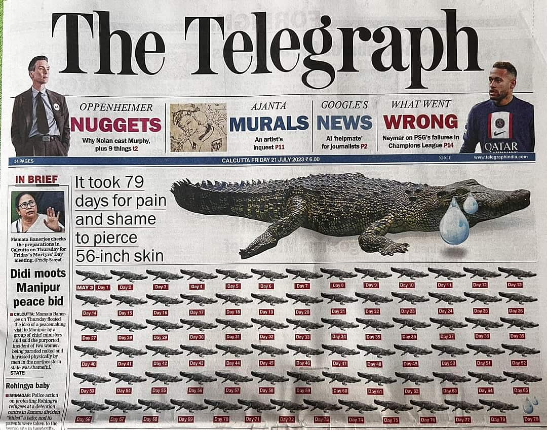 The Telegraph front page (NH Library)