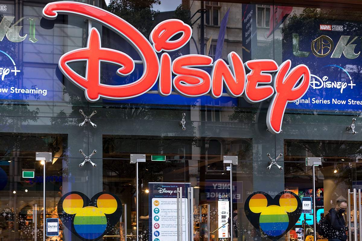 Disney store windows seen decorated with rainbow colors at the Oxford Circus in London in June, 2021. As per research conducted by Data For Progress, Disney is one of the top donaters to anti-queer politicians and organisations in the United States.