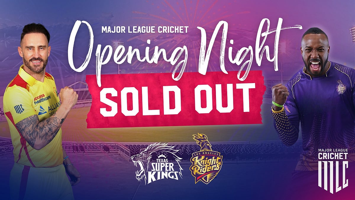 A promo of the Texas Super Kings (left) and Los Angeles Knight Riders game, which set the ball rolling in MLC (Photo: Major League Cricket)