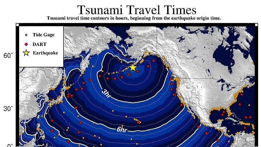 A tsunami warning raised, subsequently cancelled after Alaska was jolted by a 7.2 quake