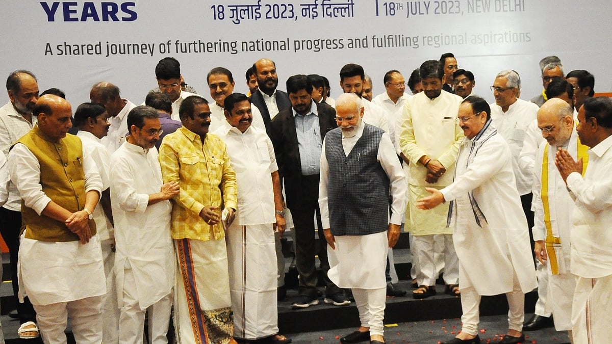 Modi coins new term for NDA; allies adopt resolution to contest 2024 Lok Sabha polls 