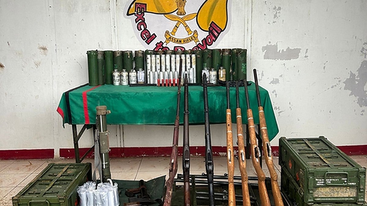 Arms recovered by Manipur Police (Photo: IANS)