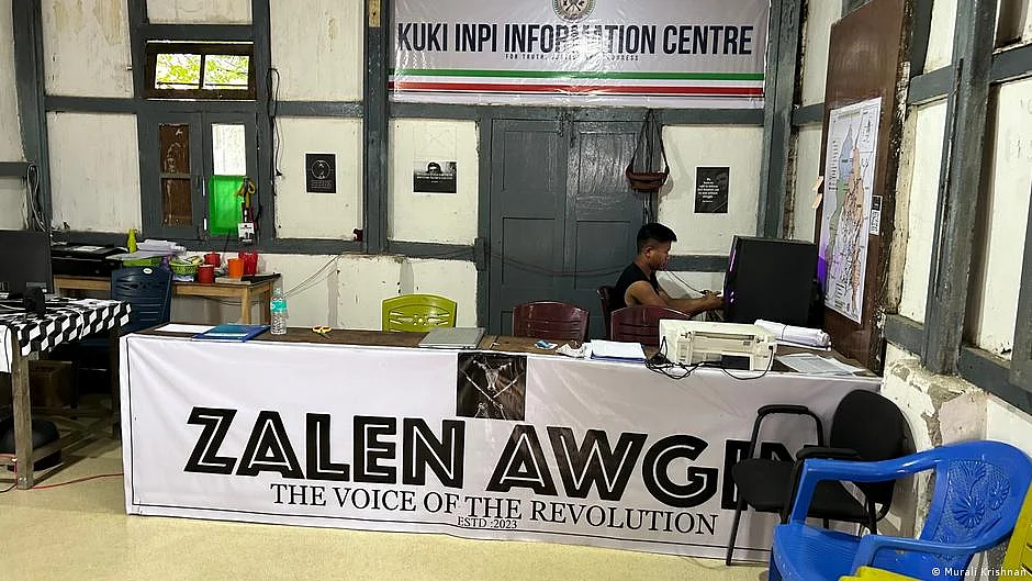 The media office of the Kuki community in Kangpokpi (photo: DW)