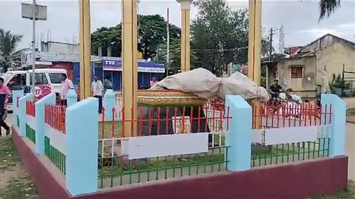 The statue was installed in the main junction of the village 18 years ago (Photo: IANS)