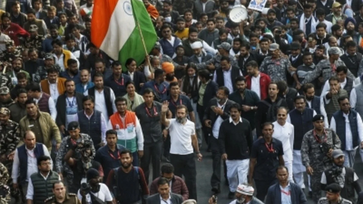 Rahul Gandhi during Bharat Jodo Yatra 1.0 (Photo: IANS Photo)