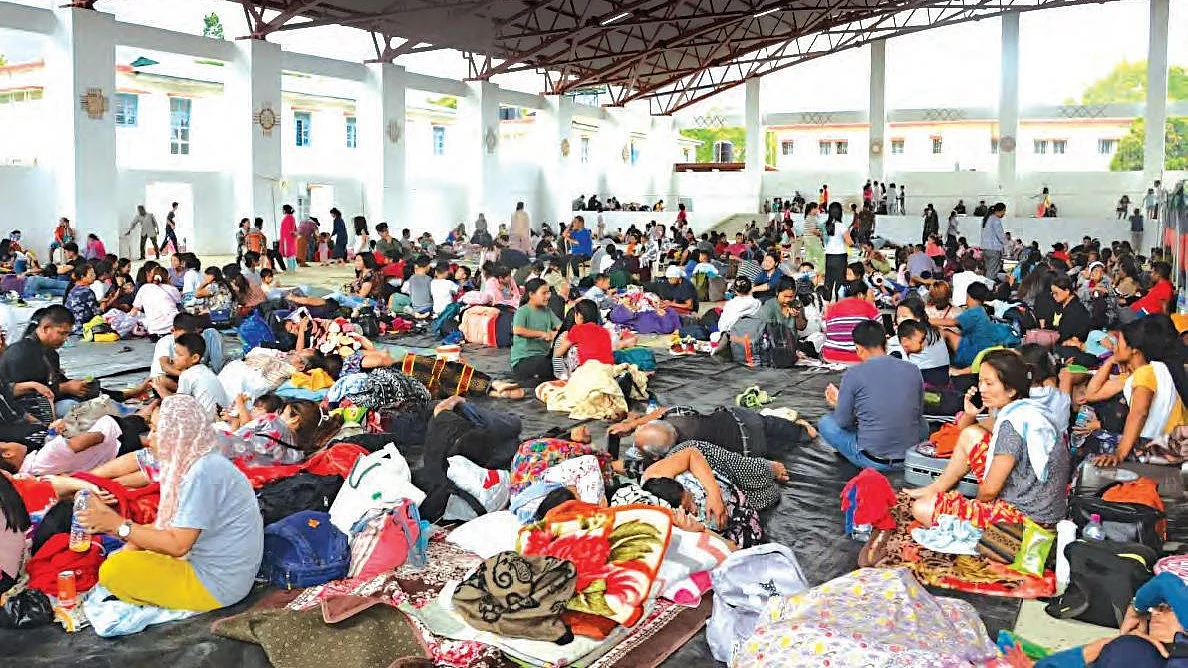 File photo of a refugee camp in Manipur 