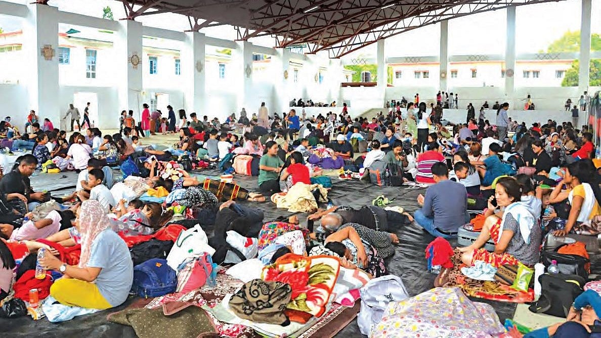 File photo of a refugee camp in Manipur 