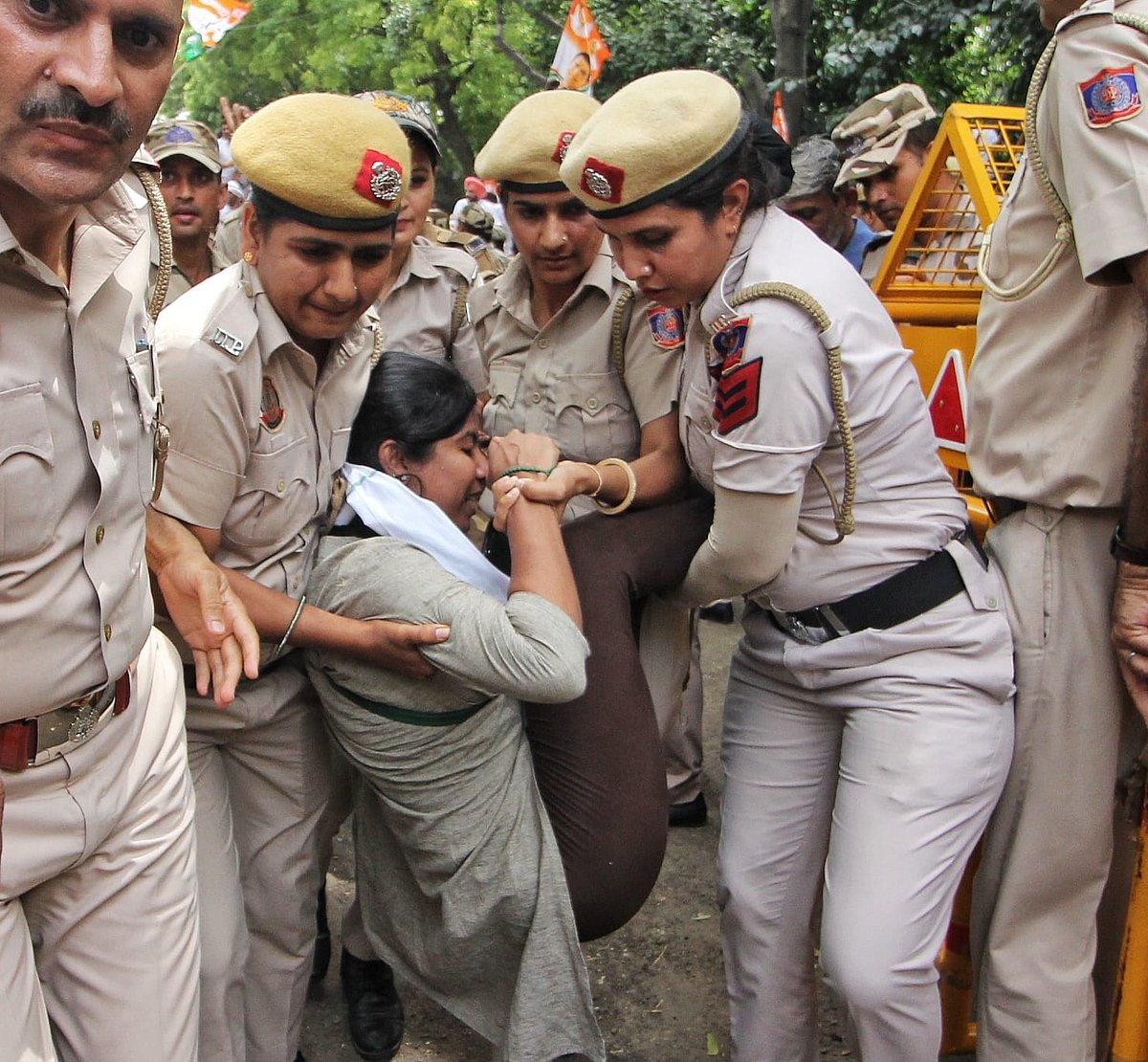 Photo Story: Youth Congress holds protest against Modi govt over Manipur violence