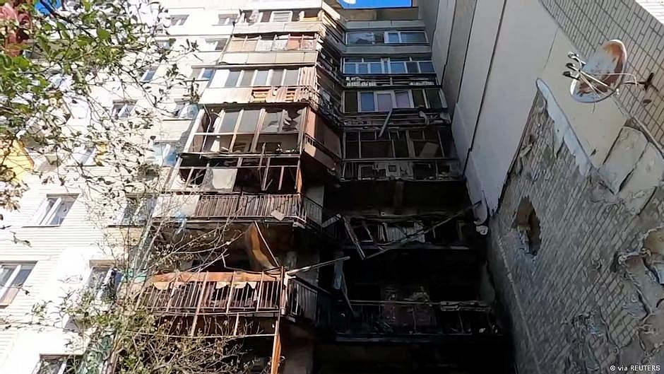 The region was shelled 17 times on Sunday, Zelenskyy said in his address (Photo: DW)