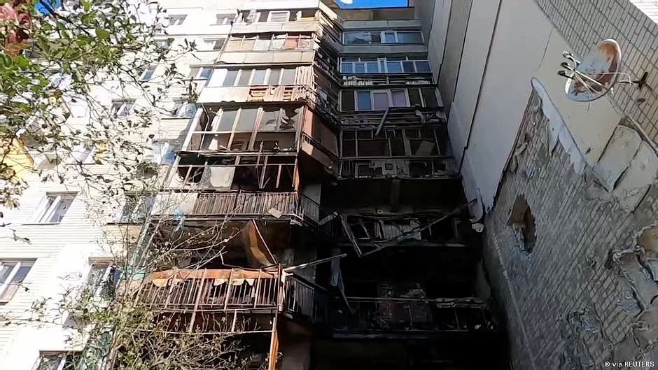 The region was shelled 17 times on Sunday, Zelenskyy said in his address (Photo: DW)