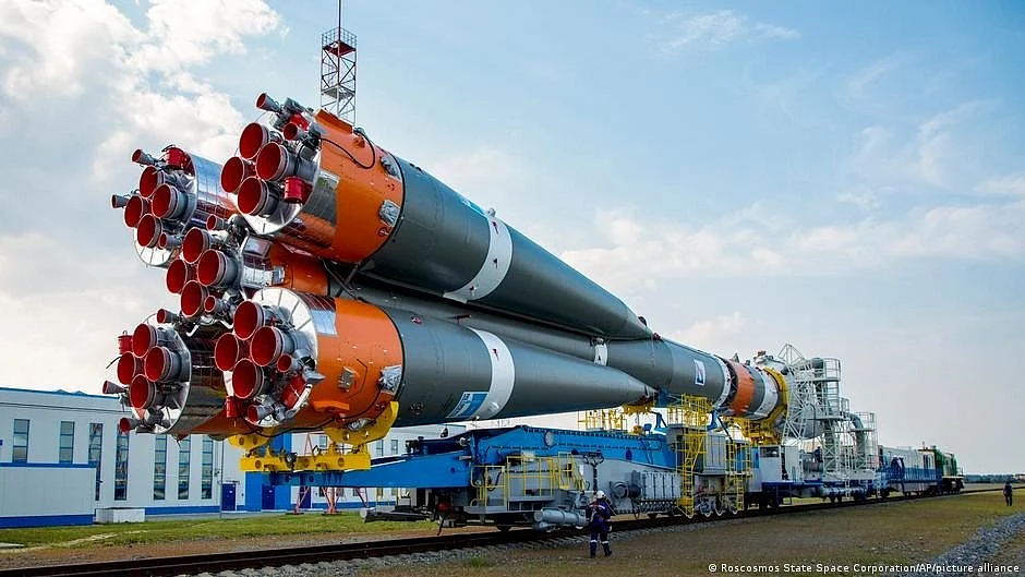 The Luna-25 craft is set to be launched on a Soyuz 2.1v rocket in the early hours of Friday morning (Photo: DW)