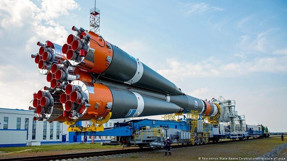 The Luna-25 craft is set to be launched on a Soyuz 2.1v rocket in the early hours of Friday morning (Photo: DW)