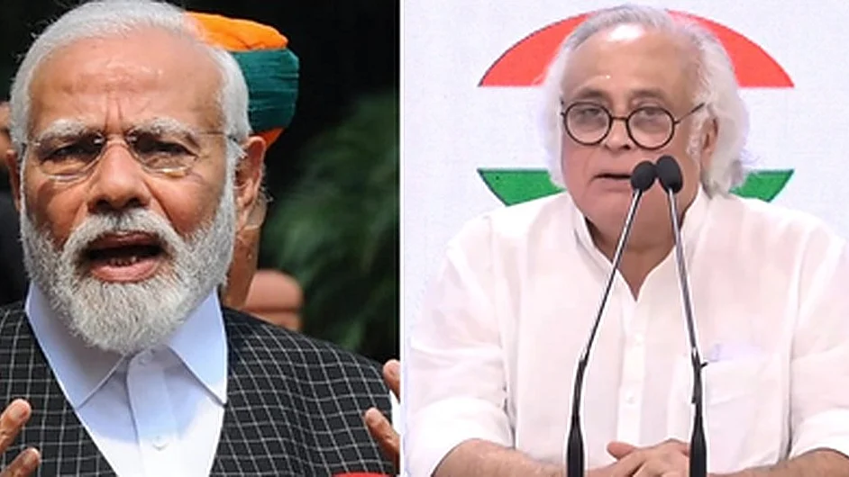PM Modi (left), Congress leader Jairam Ramesh (right) (Photo: IANS)