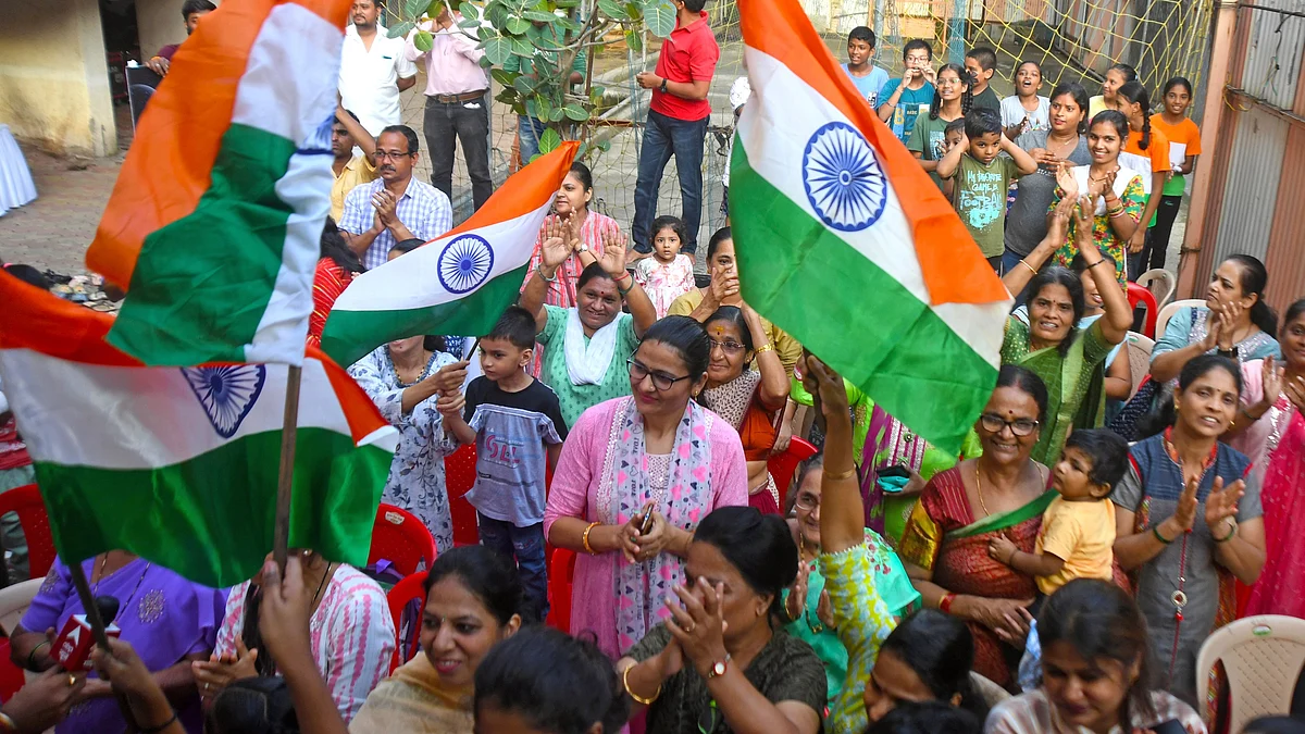 From the President to people on the streets, India erupted in celebration as the Chandrayaan-3 landing was announced (photo: IANS) 