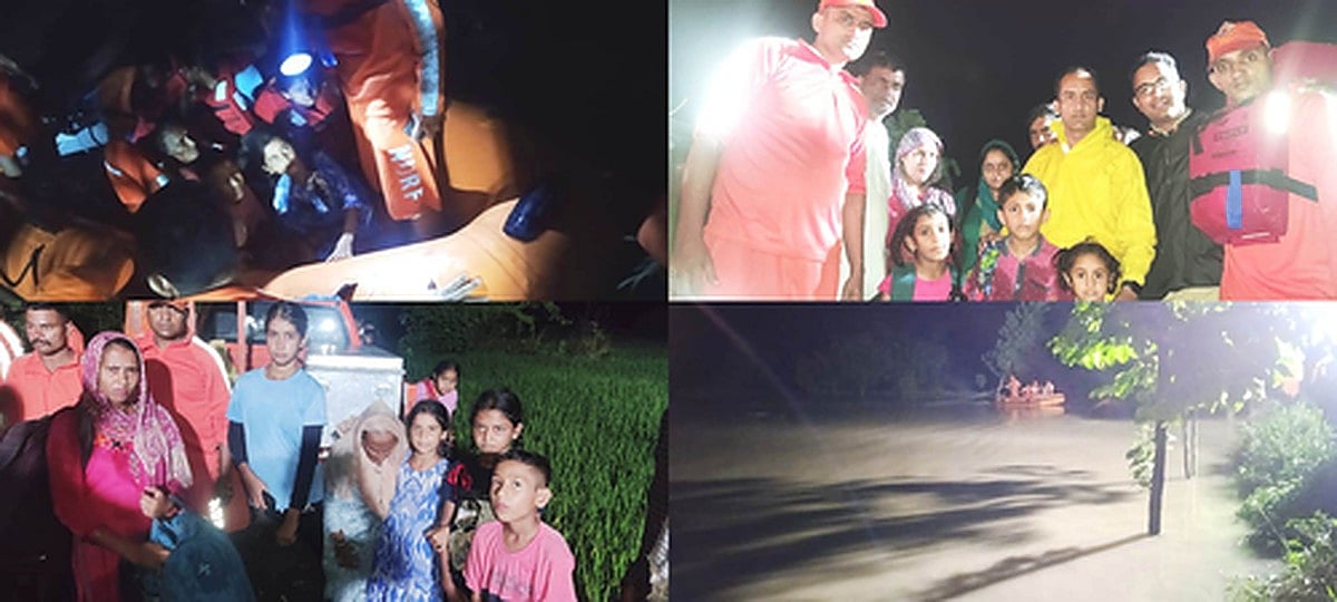 NDRF rescues 25 stranded in Himachal's Kangra due to swollen river