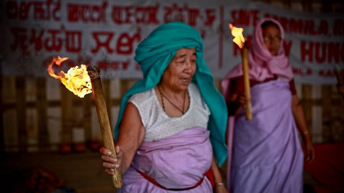 Manipur: Meira Paibis stage protests against Assam Rifles