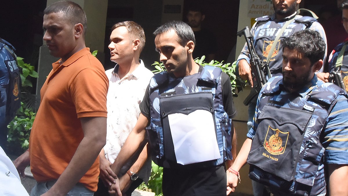 Sachin Bishnoi after being extradited to India from Azerbaijan (Photo: Getty Images)