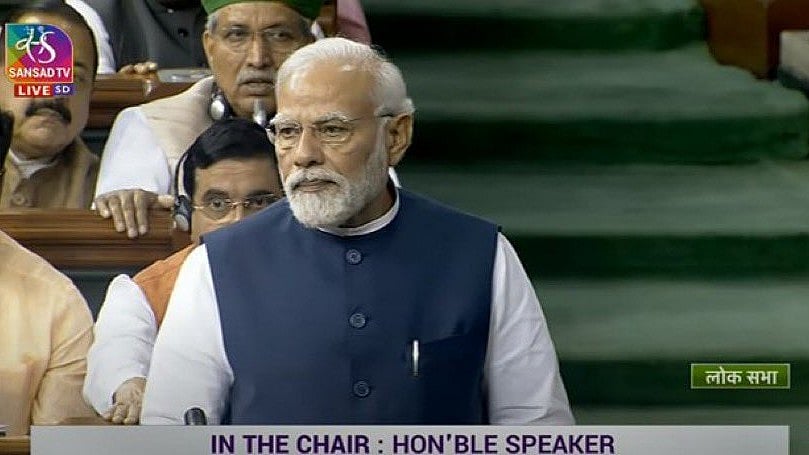 Prime minister Narendra Modi at the Lok Sabha (Photo: NewsArenaIndia/Twitter)
