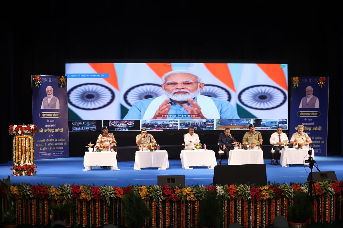 PM Modi joined the Rozgar Mela through video conferencing. (Photo: PIB)