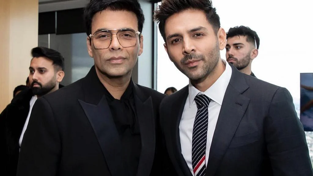 Karan Johar (left) Kartik Aaryan (right) (Photo: Instagram/ @iffmelbourne)