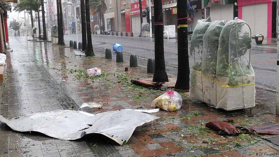 While Okinawa is used to tropical storms, they generally arrive later in the year (photo: JIJI Press/AFP)